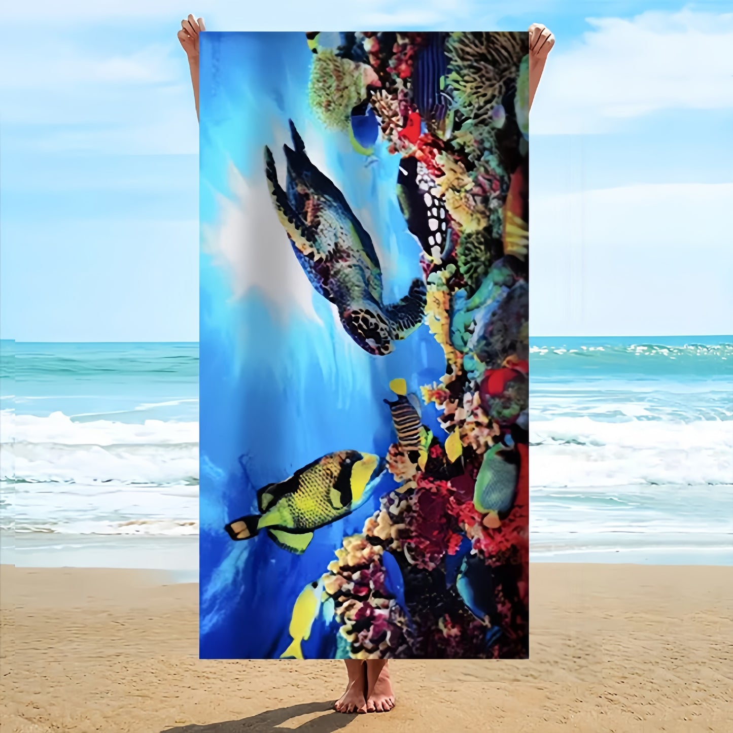 GiftoLuck Ocean Animals Beach Towel Quick Dry Soft Summer Swimming Pool Travel Towel