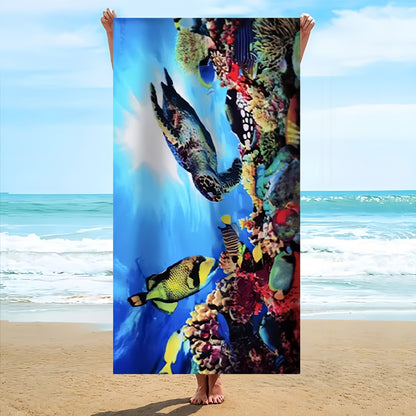 GiftoLuck Ocean Animals Beach Towel Quick Dry Soft Summer Swimming Pool Travel Towel