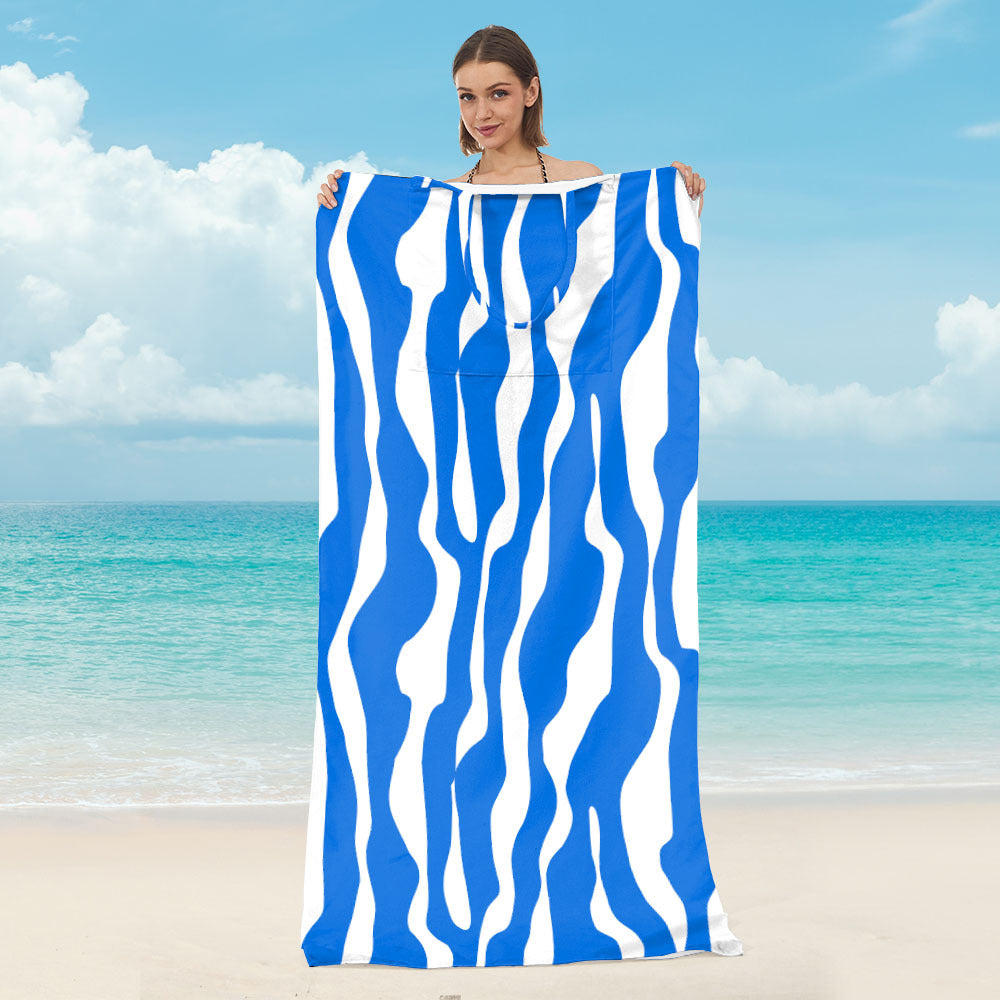 GifitoLuck Beach Towel Bag, Foldable Tropical Quick-Dry Towel Shoulder Bag, Soft Absorbent Summer Travel & Beach Gift for Girls, Mum or Grandma