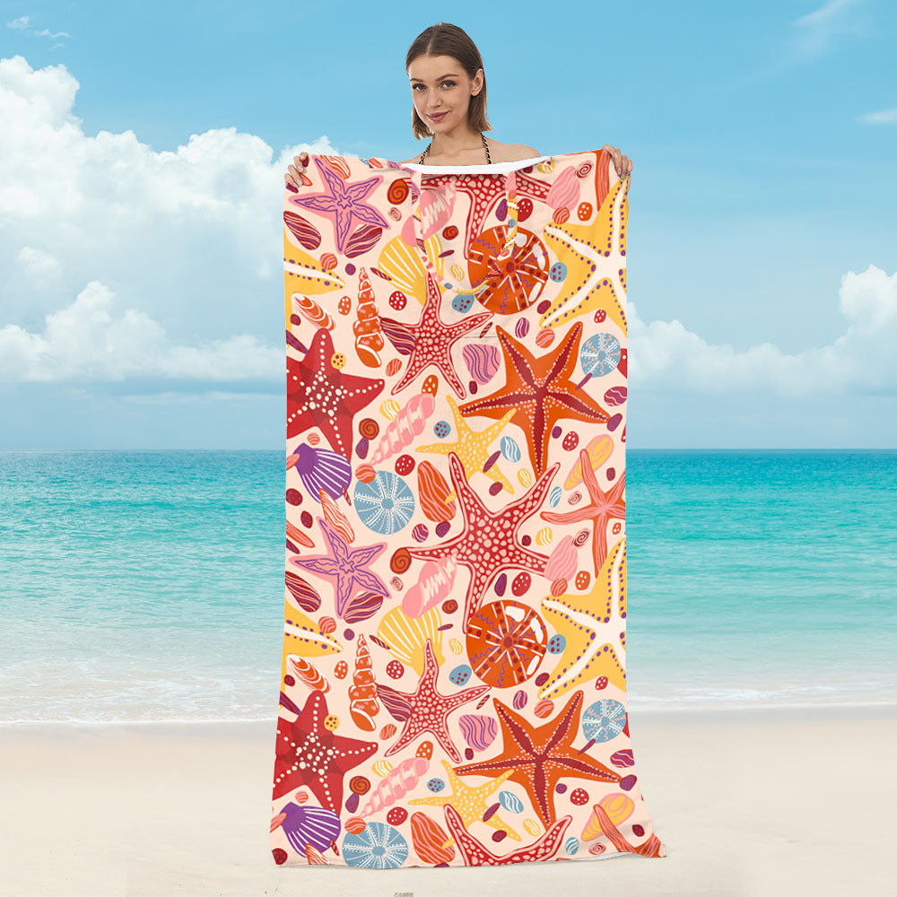 GifitoLuck Beach Towel Bag, Foldable Tropical Quick-Dry Towel Shoulder Bag, Soft Absorbent Summer Travel & Beach Gift for Girls, Mum or Grandma