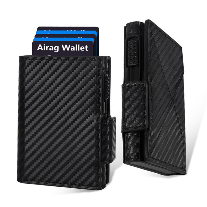 GiftoLuck Men's Wallet Aluminum Alloy RFID Magnetic 8-Card ID & Card Case