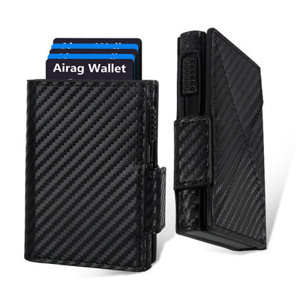 GiftoLuck Men's Wallet Aluminum Alloy RFID Magnetic 8-Card ID & Card Case