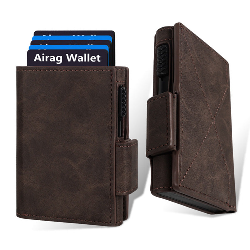 GiftoLuck Men's Wallet Aluminum Alloy RFID Magnetic 8-Card ID & Card Case