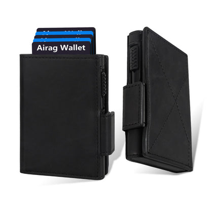 GiftoLuck Men's Wallet Aluminum Alloy RFID Magnetic 8-Card ID & Card Case