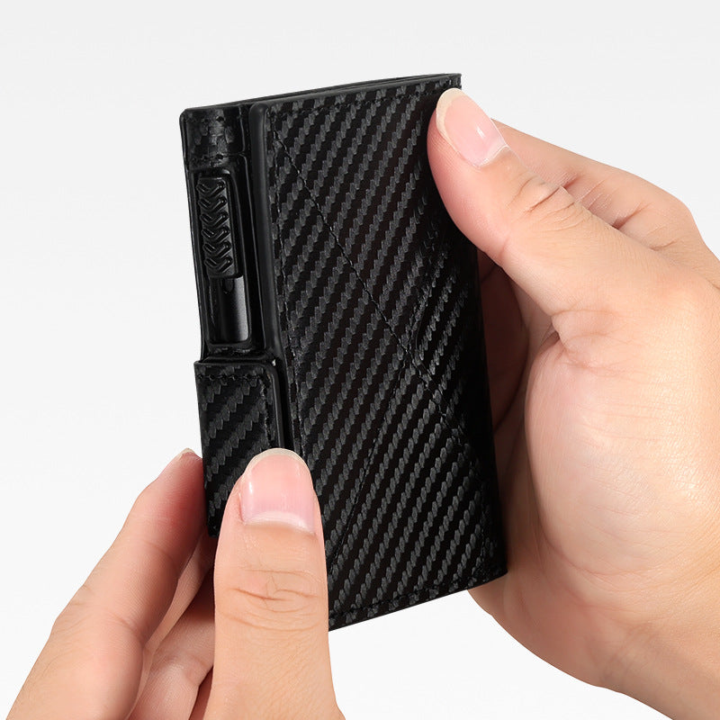 GiftoLuck Men's Wallet Aluminum Alloy RFID Magnetic 8-Card ID & Card Case