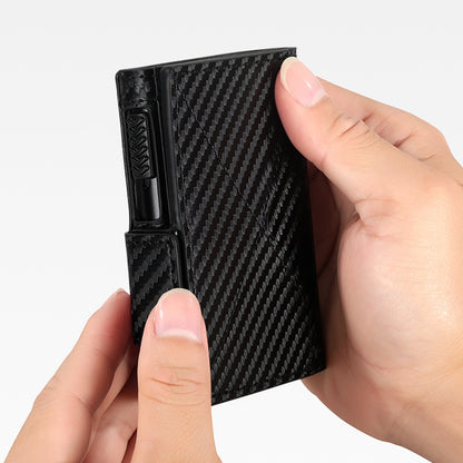 GiftoLuck Men's Wallet Aluminum Alloy RFID Magnetic 8-Card ID & Card Case