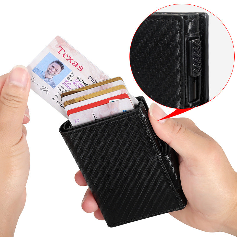 GiftoLuck Men's Wallet Aluminum Alloy RFID Magnetic 8-Card ID & Card Case