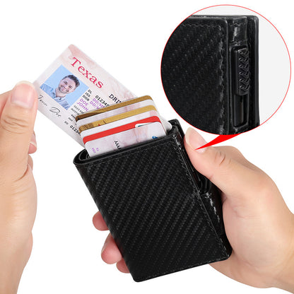 GiftoLuck Men's Wallet Aluminum Alloy RFID Magnetic 8-Card ID & Card Case