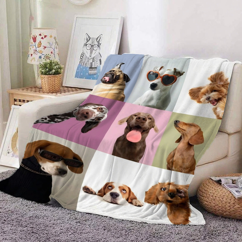 GiftoLuck Cute Cats Print Flannel Blanket Soft Cozy Throw for Sofa, Bed & Living Room