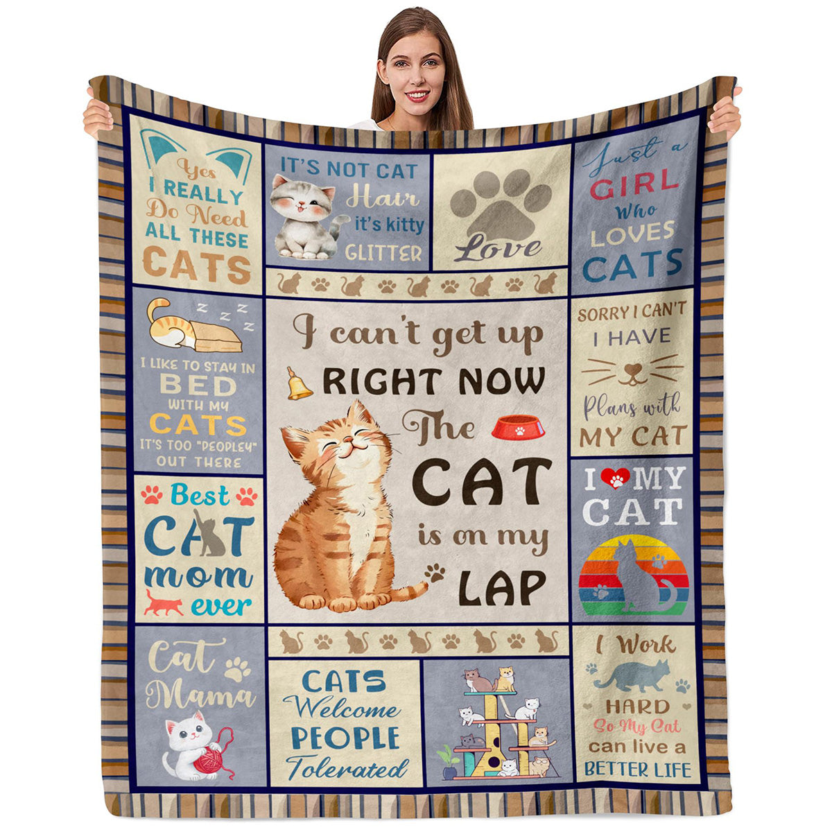 Just A  Girl Who Loves Highland Cow Print Flannel Blanket Soft Warm Multi-purpose Gift Throw Blanket For Sofa, Living Room,Bedroom All Seasons