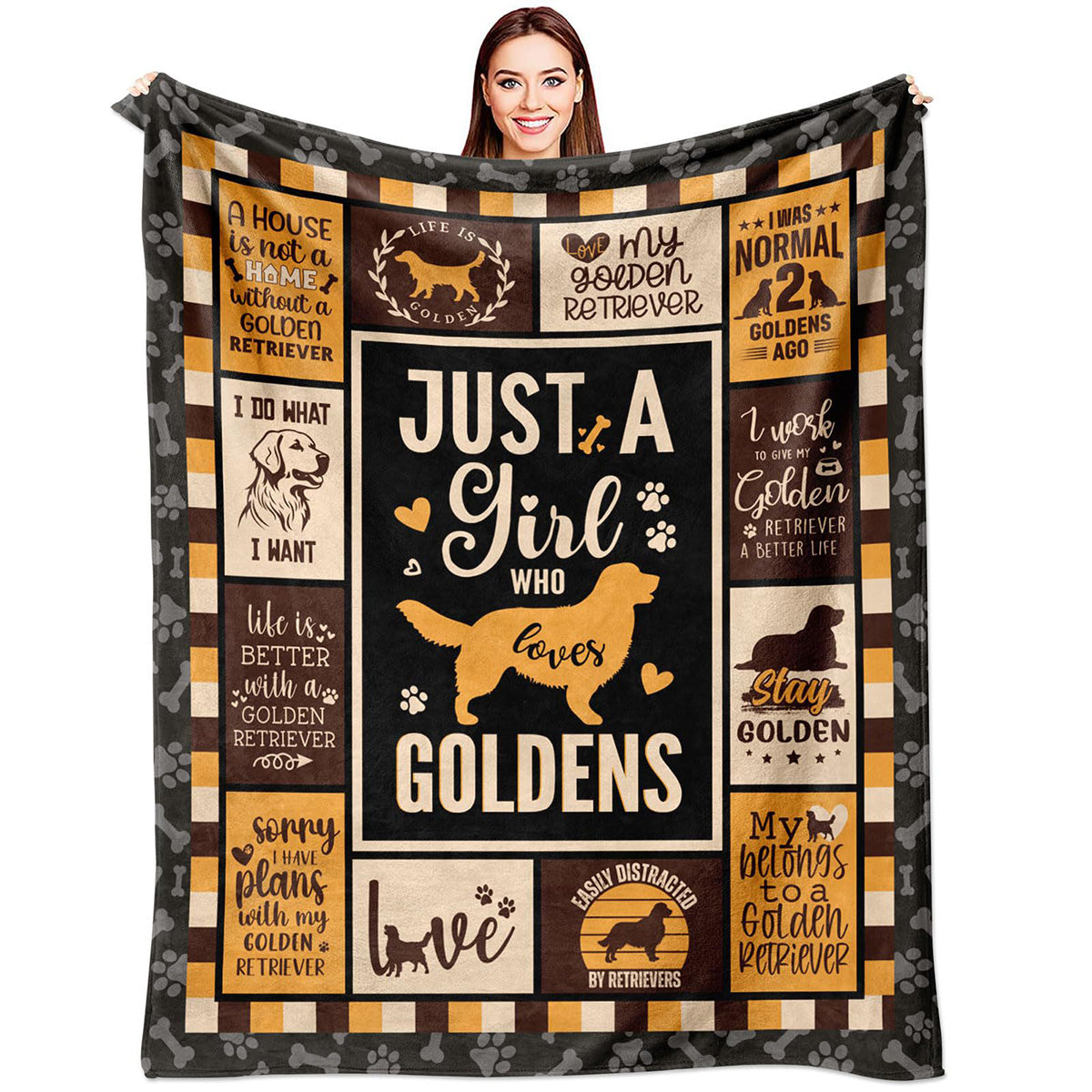 Just A  Girl Who Loves Highland Cow Print Flannel Blanket Soft Warm Multi-purpose Gift Throw Blanket For Sofa, Living Room,Bedroom All Seasons
