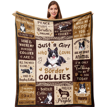 Just A  Girl Who Loves Highland Cow Print Flannel Blanket Soft Warm Multi-purpose Gift Throw Blanket For Sofa, Living Room,Bedroom All Seasons