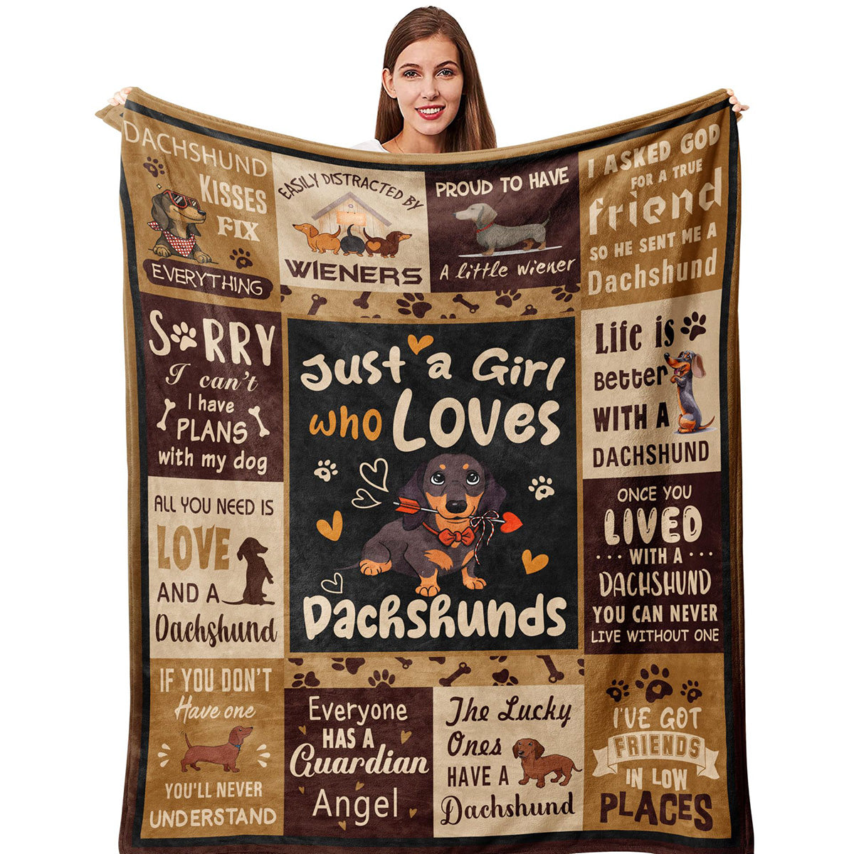 Just A  Girl Who Loves Highland Cow Print Flannel Blanket Soft Warm Multi-purpose Gift Throw Blanket For Sofa, Living Room,Bedroom All Seasons