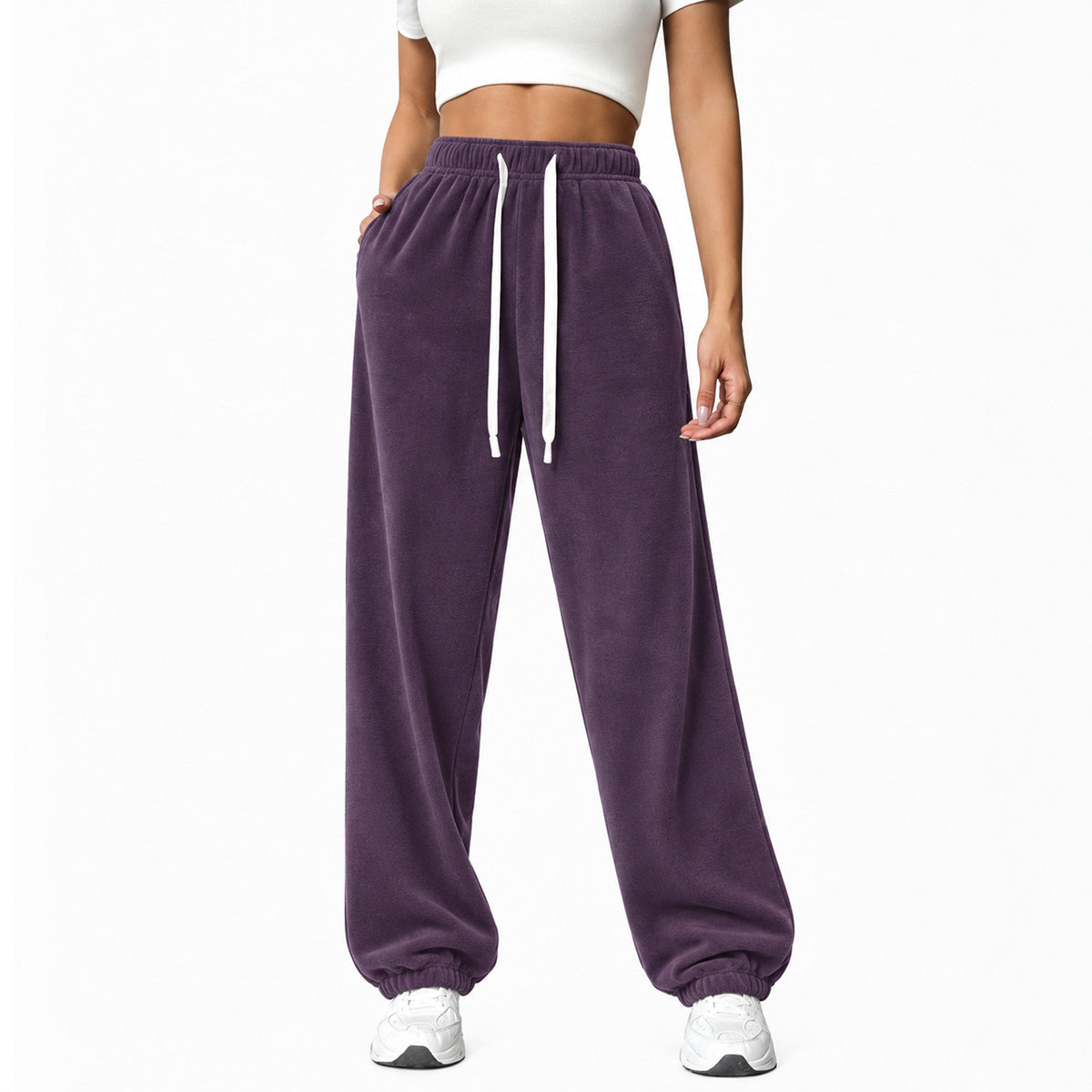 Women’s Thick Double-Sided Fleece Jogger Sweatpants