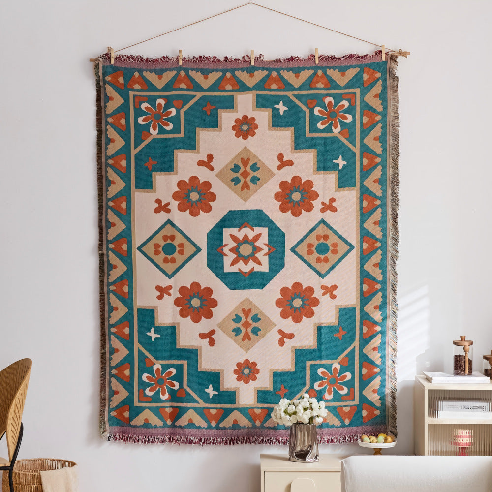 GifitoLuck Bohemian Sun Tapestry Wall Hanging Cotton Tassel Fabric Art Décor