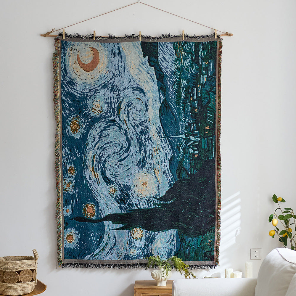 GifitoLuck Bohemian Sun Tapestry Wall Hanging Cotton Tassel Fabric Art Décor