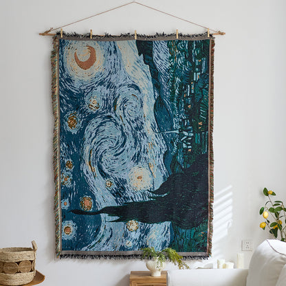 GifitoLuck Bohemian Sun Tapestry Wall Hanging Cotton Tassel Fabric Art Décor