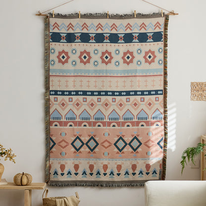 GifitoLuck Bohemian Sun Tapestry Wall Hanging Cotton Tassel Fabric Art Décor