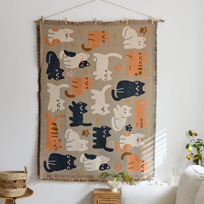 GifitoLuck Bohemian Sun Tapestry Wall Hanging Cotton Tassel Fabric Art Décor