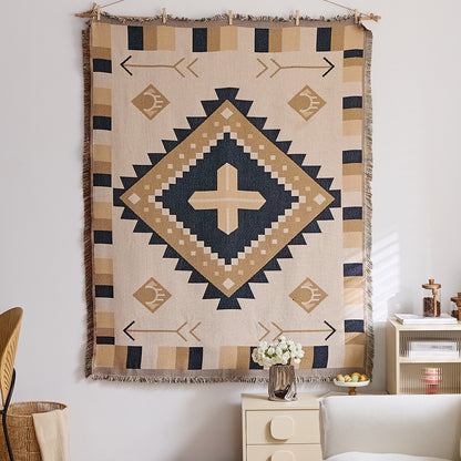 GifitoLuck Bohemian Sun Tapestry Wall Hanging Cotton Tassel Fabric Art Décor