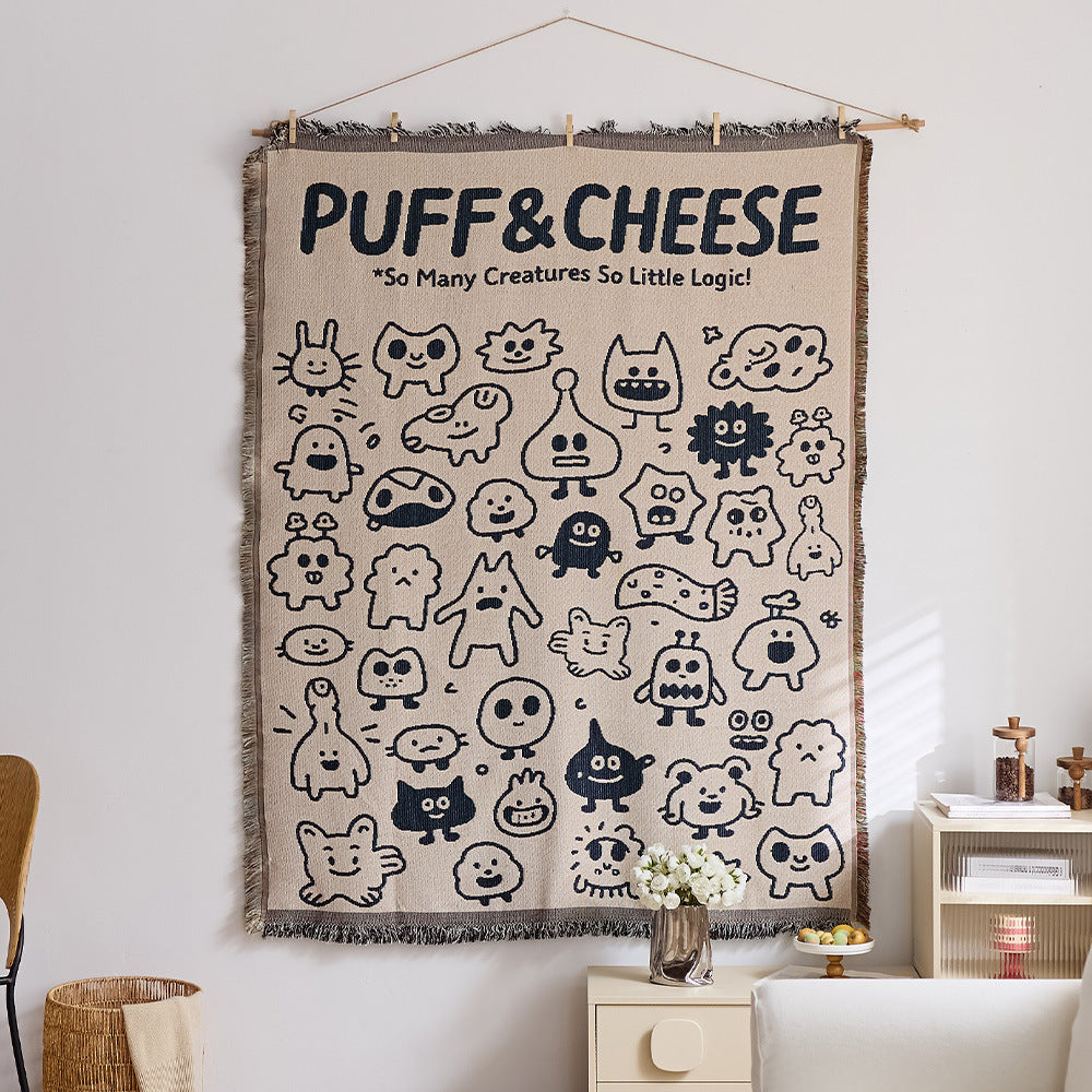 GifitoLuck Bohemian Sun Tapestry Wall Hanging Cotton Tassel Fabric Art Décor