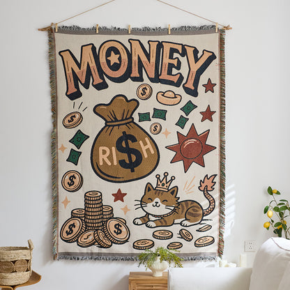 GifitoLuck Bohemian Sun Tapestry Wall Hanging Cotton Tassel Fabric Art Décor