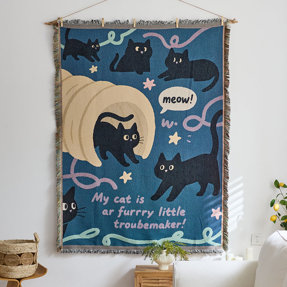 GifitoLuck Bohemian Sun Tapestry Wall Hanging Cotton Tassel Fabric Art Décor