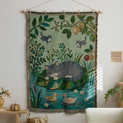 GifitoLuck Bohemian Sun Tapestry Wall Hanging Cotton Tassel Fabric Art Décor