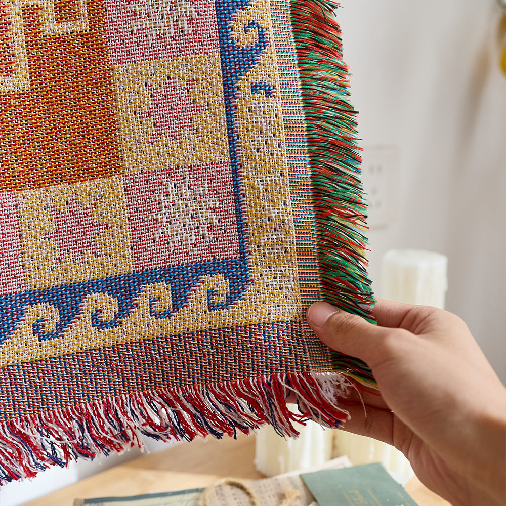 GifitoLuck Bohemian Sun Tapestry Wall Hanging Cotton Tassel Fabric Art Décor