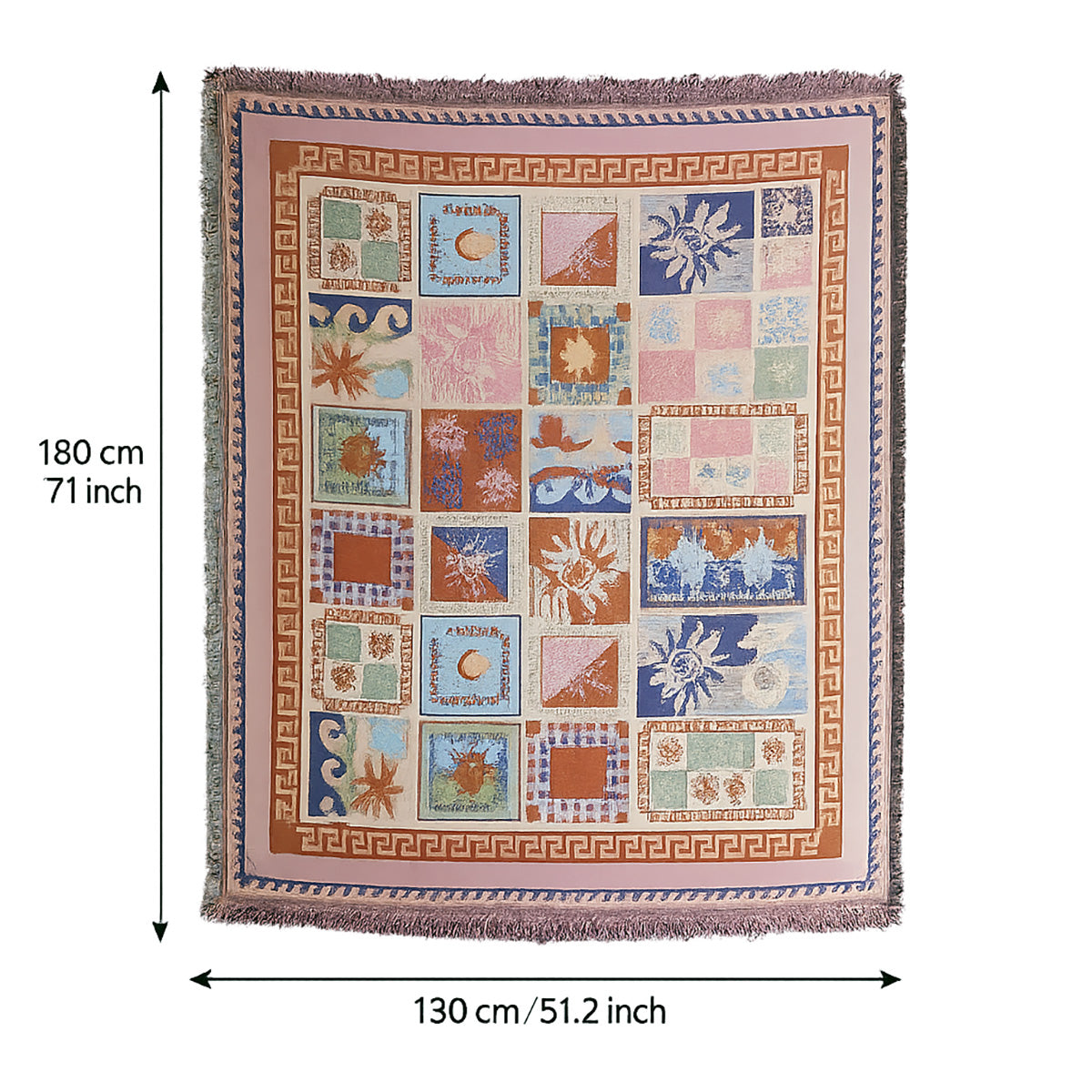 GifitoLuck Bohemian Sun Tapestry Wall Hanging Cotton Tassel Fabric Art Décor