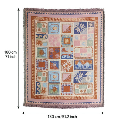 GifitoLuck Bohemian Sun Tapestry Wall Hanging Cotton Tassel Fabric Art Décor