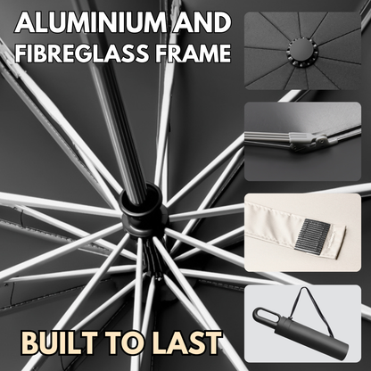 Modern Auto-Opening Umbrella 10-Rib Frame Hook Handle