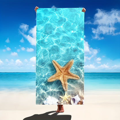 Aonana Starfish & Seahorse Quick-Dry Beach Towel