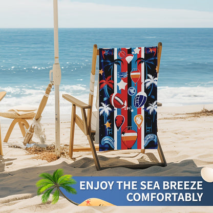 Aonana Coconut Trees Baseball Sports Beach Towel