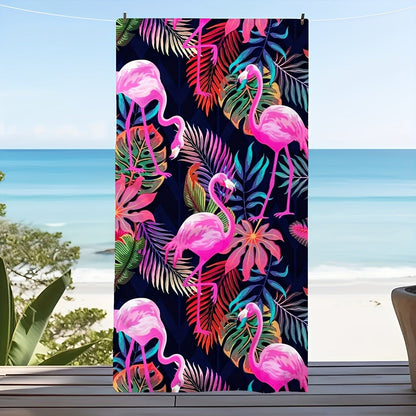 Aonana Flamingo Printed Quick-Dry Beach Towel