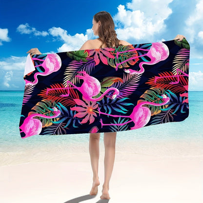 Aonana Flamingo Printed Quick-Dry Beach Towel