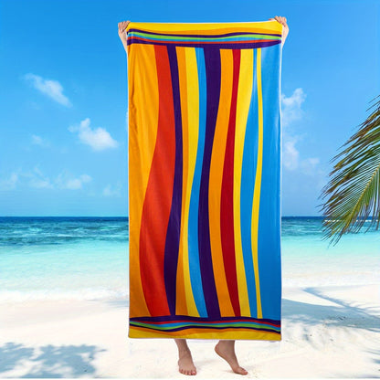 Aonana Striped Printed Quick-Dry Beach Towel