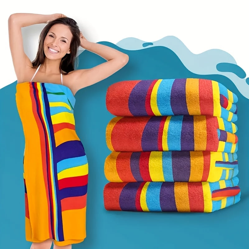 Aonana Striped Printed Quick-Dry Beach Towel