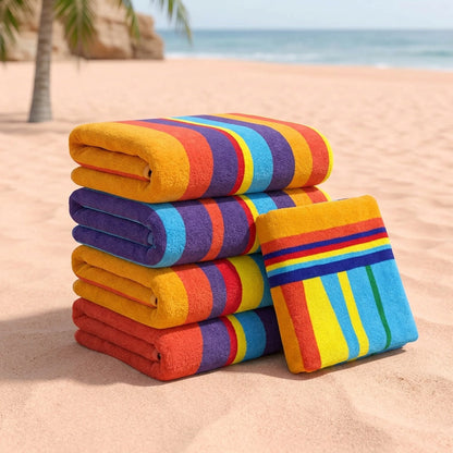 Aonana Striped Printed Quick-Dry Beach Towel