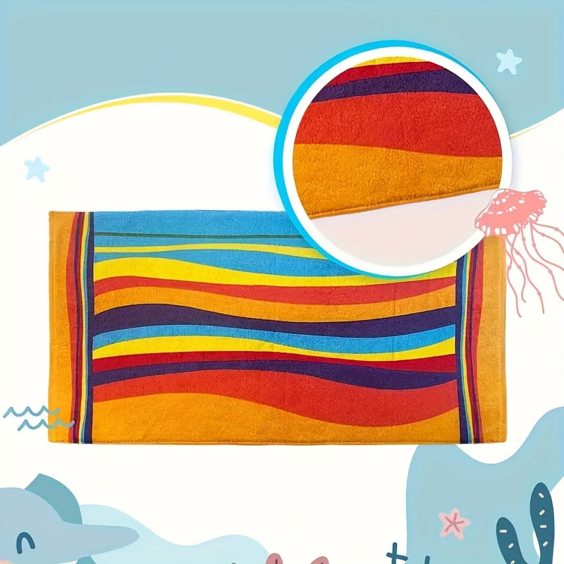 Aonana Striped Printed Quick-Dry Beach Towel