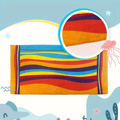 Aonana Striped Printed Quick-Dry Beach Towel