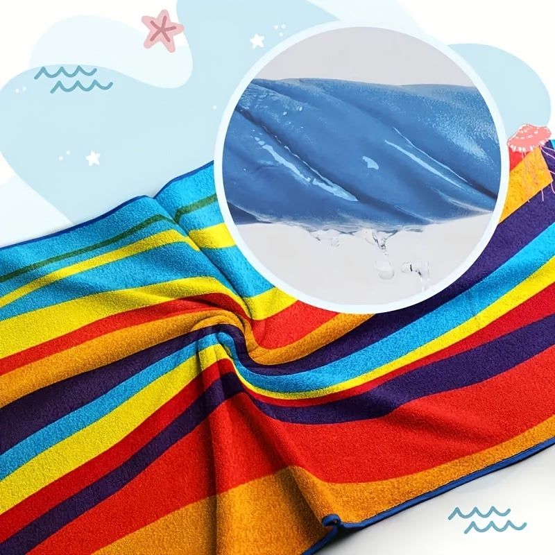 Aonana Striped Printed Quick-Dry Beach Towel