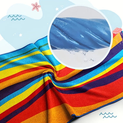 Aonana Striped Printed Quick-Dry Beach Towel