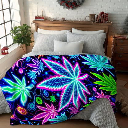 Aonana Secret Garden Leaf Art Soft Cozy Flannel Throw Blanket