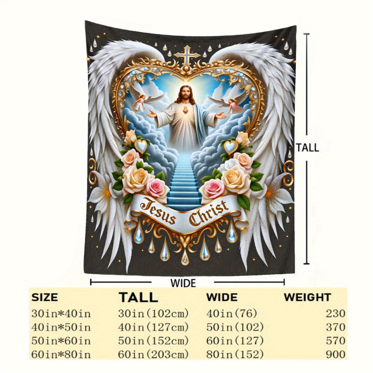 Aonana Jesus Christ Flannel Throw Blanket