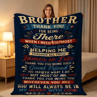 Aonana “To My Brother” Thank You Flannel Throw Blanket
