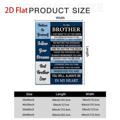 Aonana “To My Brother” Follow Your Dreams Flannel Throw Blanket