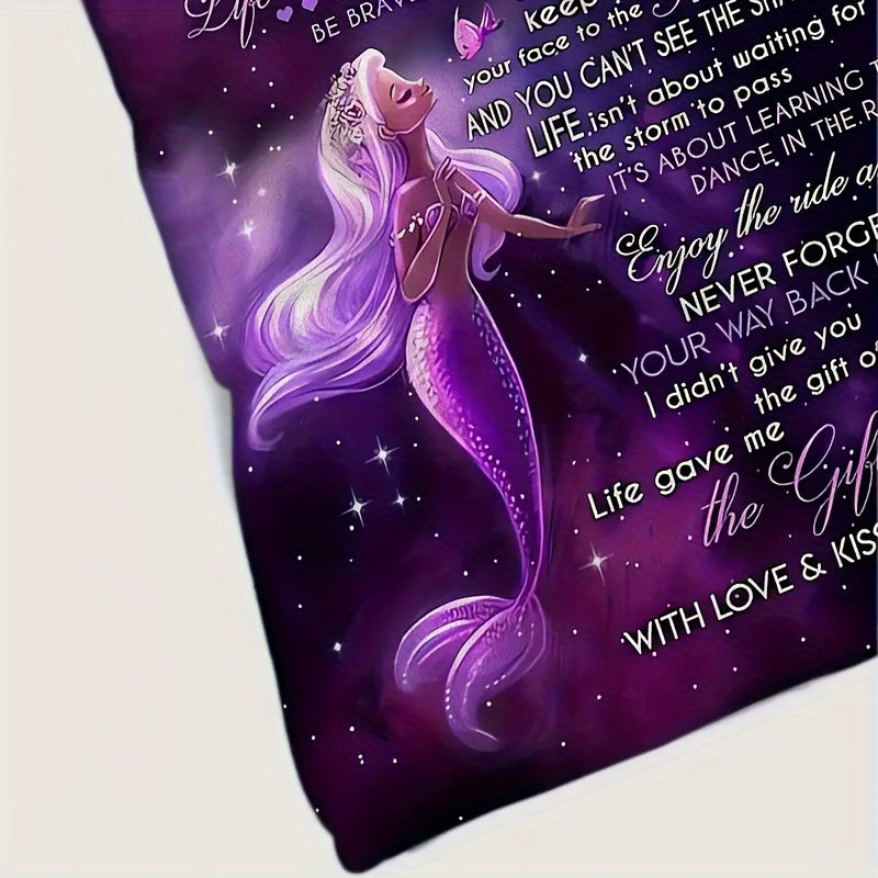Aonana “To My Daughter” Mermaid Flannel Blanket