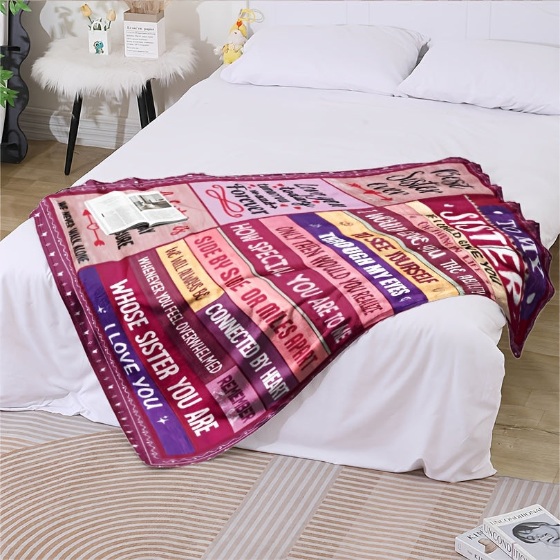 Aonana “To My Sister” Love & Inspirational Flannel Throw Blanket