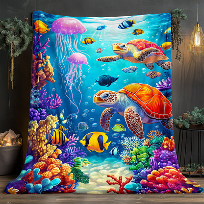 Aonana Marine Life Cozy Flannel Blanket
